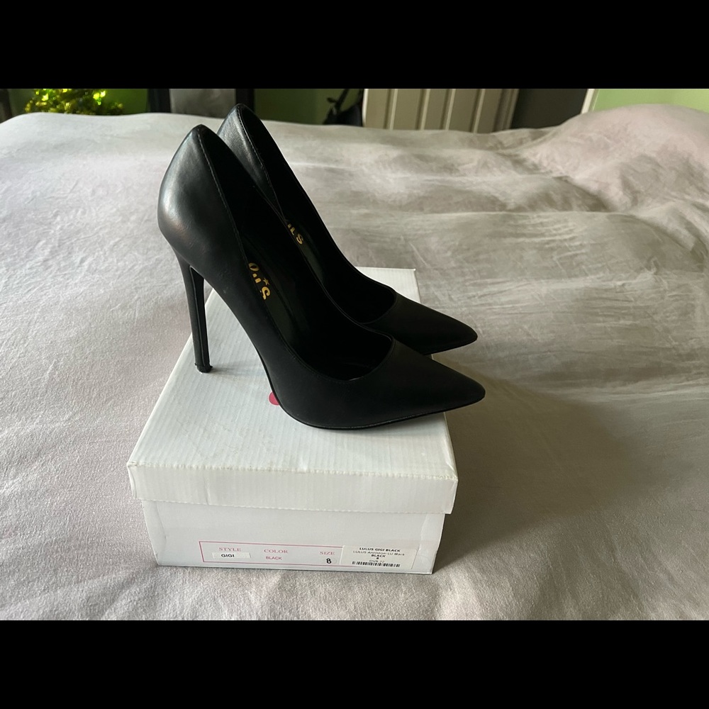 LULUS Gigi Black Pointed Pumps
